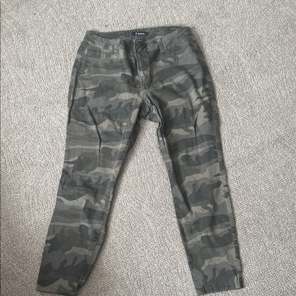 d. jeans Women's Camouflage Boot Cut Jeans